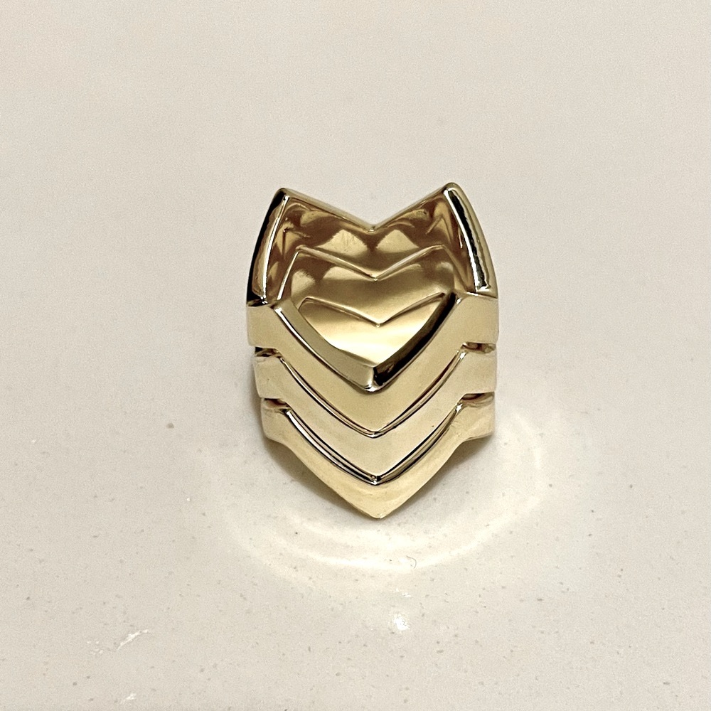 Lisa Freede gold stacking rings (3 rings). Size 6
